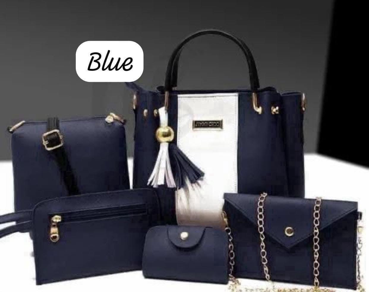 5-Piece Jimmy Choo Bag Combo | Main Bag, Sling, Pouch, Envelope Sling & Card Holder | Pink