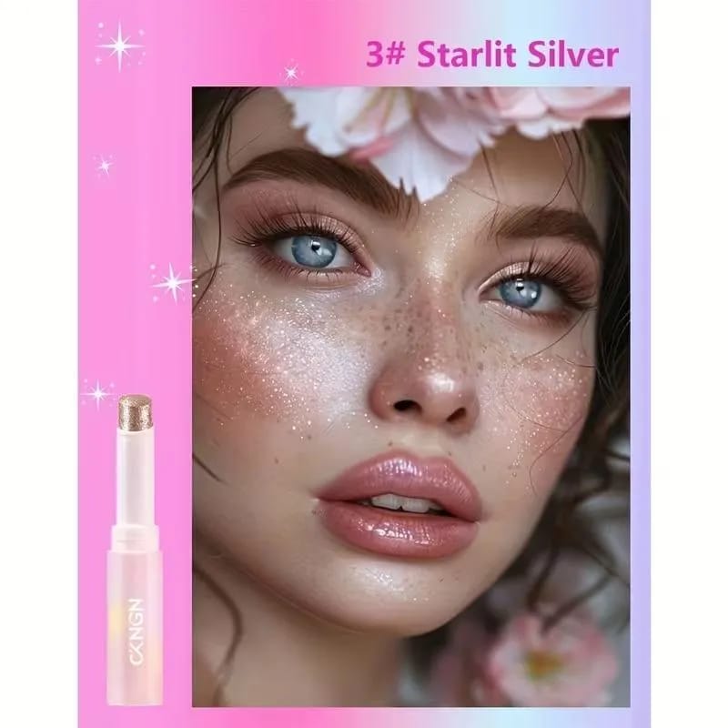 2 In 1 Jelly Shiny Shimmering Eyeshadow Stick | Long Lasting Glow Makeup Stick | Shades 6