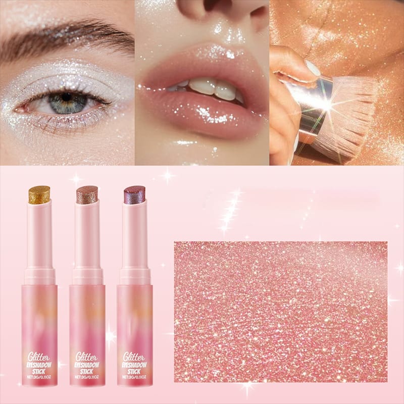 2 In 1 Jelly Shiny Shimmering Eyeshadow Stick | Long Lasting Glow Makeup Stick | Shades 6