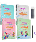 Sank Magic Practice Book Set 4 Books with Pen & 10 Refills Kids Handwriting Learning Kit